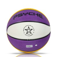 Ballon de basket en caoutchouc d'extérieur de la marque Psyche Factory Supply avec logo personnalisé, prix compétitif pour la vente en gros
