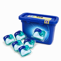COVY 4 en 1 Capsules de lessive jetables écologiques à double couche 3D, nettoyage en profondeur 10X, parfum naturel concentré, pour vêtements, OEM
