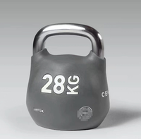 Kettlebell de compétition en acier enduit de poudre, durable, pour l'entraînement et le fitness