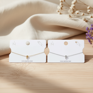 Collana a catena sottile Zi in oro, argento e acciaio inossidabile, gioielli minimalisti da donna - Product Image 3