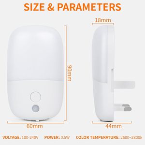 Lámpara de <span class=keywords><strong>Noche</strong></span> Moderna Minimalista de ABS con Atenuación Continua, Plegable, con Sensor de Movimiento y Control por Luz, para Dormitorio, Mesita de <span class=keywords><strong>Noche</strong></span> - Product Image 5