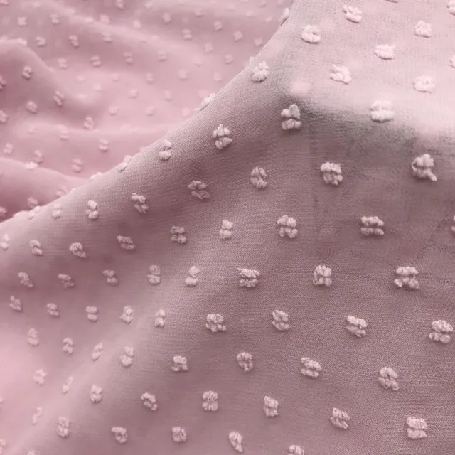 100% polyester chiffon jacquard 50D chiffon fabric cut flowers for clothing