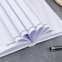 Carnet A5 à couverture rigide en carton imprimé personnalisé Bloc-notes journal intime ligné estampage or