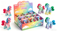 Linda Figura de Caballo Pony Arcoíris de PVC, Juguete Coleccionable de Unicornio Colorido, Regalo para Niños, Diseño Personalizado