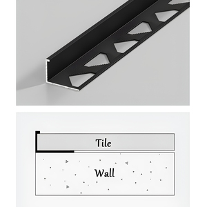 Bande de finition en aluminium en forme de C de 8/10/12/15 mm pour carreaux de céramique, panneaux muraux, planches de bois et plaques en cristal de carbone - Product Image 2