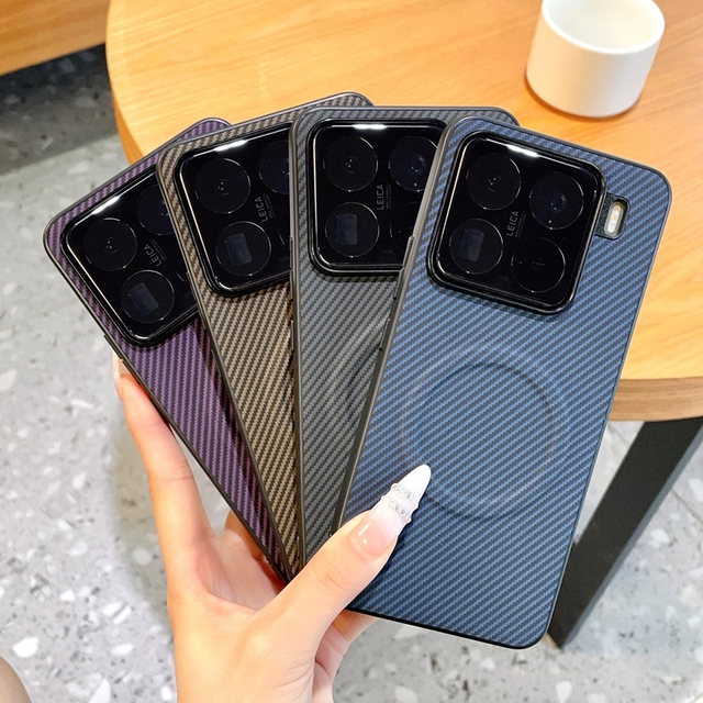 New Arrival Fiber-Texture Magnet-Compatible Phone Case Ultra-Slim Shock-Resistant Protective Cover 360 Protection Matte Case