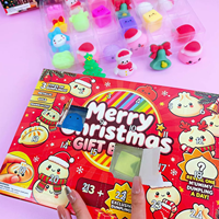 Calendrier de l'Avent de Noël 24 Jours : Jouets Squishy TPR Anti-stress, Compte à Rebours des Fêtes, Coffret Cadeau Surprise
