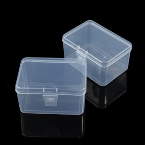 Transparent Plastic <b>Storage</b> <b>Box</b> 11.5x8x6.5cm With Lid For <b>Tools</b> Hardware Parts Organizing Bin Rectangle Shape PP Material - Product Image 2