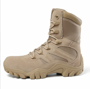 Botas Tácticas de Cuero Negro para Guardias de Seguridad, Modelo DFA6, Personalizadas, de Alta Calidad - Product Image 1