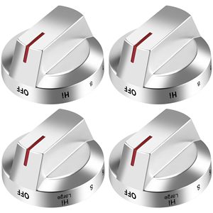 Bouton de remplacement pour cuisinière à gaz DG94-03500A/Z pour Samsung NX60T8111SS NX60T8311SS NX60T8711SS, argent, paquet de 4 - Product Image 1