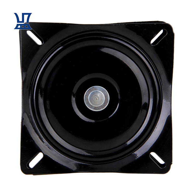 BQLZR Free Shipping Furniture Square Metal Turntable Ball with Bearing Swivel Plate 6Inch Black Heavy Duty Swivel Plate