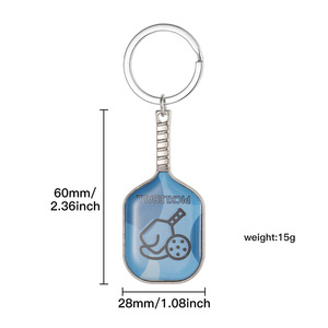 Pendentif créatif en alliage de zinc en forme de raquette de pickleball, porte-clés de sport DIY pour les fans de sport, souvenir de tournoi, cadeau - Product Image 4