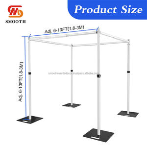 ขาตั้งฉากหลังงานแต่งงานแบบปรับได้ ทำจากโลหะอะลูมิเนียม สำหรับงานแต่งงาน งานเลี้ยง และงานอื่นๆ - Product Image 2