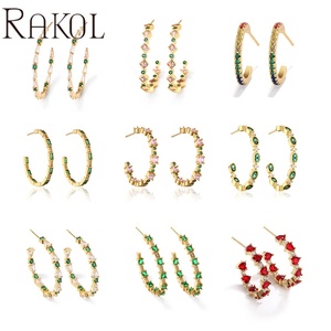 RAKOL EP2295 <span class=keywords><strong>Orecchini</strong></span> <span class=keywords><strong>a</strong></span> <span class=keywords><strong>Cerchio</strong></span> Extra Grandi alla Moda per Matrimonio, Placcati <span class=keywords><strong>in</strong></span> Rodio e <span class=keywords><strong>Oro</strong></span> con Zirconi Cubici per Donne - Product Image 2