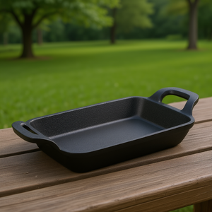 Piastra rettangolare liscia Magma Mini 8x12 pollici in ghisa antiaderente per cucinare all'interno e all'esterno - Product Image 3