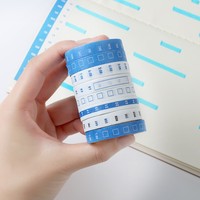 Adhésif acrylique simple face inscriptible du Japon pour carnets, largeur 8 mm, longueur 5 m