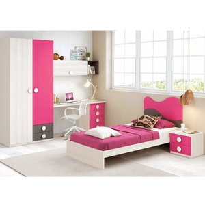 NOVA 21ETAD003 Ensemble de Mobilier de <span class=keywords><strong>Chambre</strong></span> Moderne pour Jeune <span class=keywords><strong>Fille</strong></span> Lit Simple Enfant en Bois Mobilier Complet pour <span class=keywords><strong>Chambre</strong></span> à Coucher d'Enfant - Product Image 4