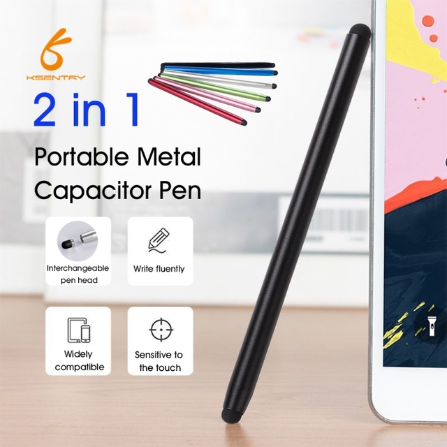 Capacitive Passive Stylus Pen Metal Mesh Tip 2-in-1 Palm Rejection Magnetic Tilt Sensitivity Kid Student Drawing Ksentry KS-J10