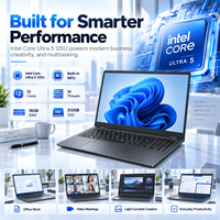 Ordinateur portable Intel Core Ultra 5 125U 15,6 pouces 16 Go LPDDR5 512 Go SSD Win11 Office 2024 WiFi6 Clavier rétroéclairé SKD CKD Portatil