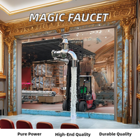 Fontaine de robinet magique Top vente moderne acrylique extérieur décoratif grand géant caractéristique de l'eau magique robinet flottant fontaine d'eau