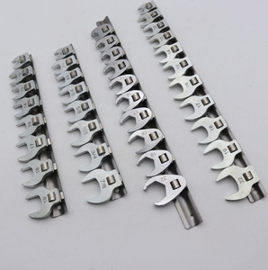 Llave de trinquete de boca abierta ajustable de 3/8 pulgadas con cabezal convertible, tipo L, de apertura rápida - Product Image 2
