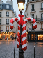 Décorations de Noël extérieures en forme de canne à sucre, bâton gonflable lumineux, ballons marcheurs, fournisseur de boules miroir gonflables