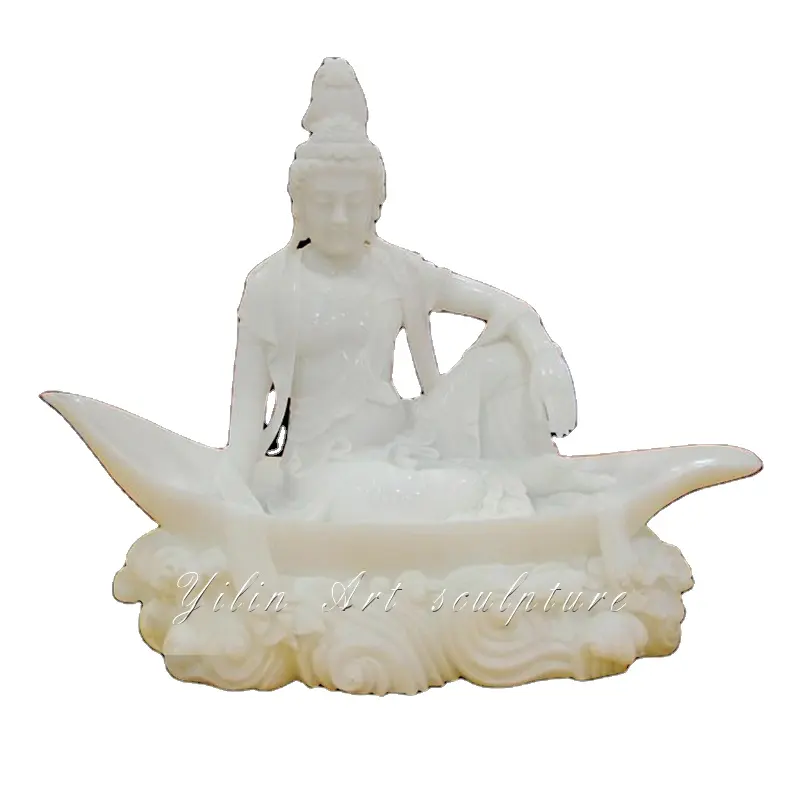 Смеющаяся статуя Будды декоративная оптовая продажа каменная мраморная статуя Куаньинь Будда статуи YL-J027