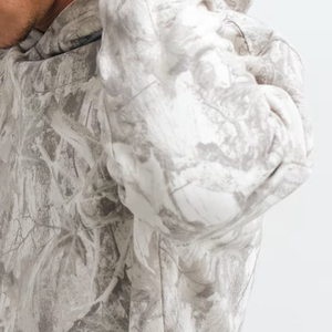 Sweat-shirt à capuche décontracté et léger à imprimé camouflage, conçu en usine, sweat-shirt à capuche personnalisé en coton éponge - Product Image 4