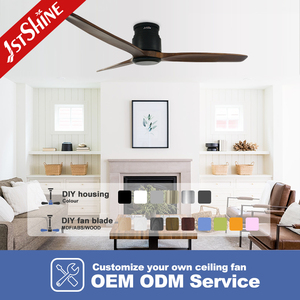 Ventilatore da Soffitto 1stshine Contemporaneo con Motore DC a Bassa Rumorosità, Funzionamento Silenzioso, Montaggio a Filo Senza Luce - Product Image 4