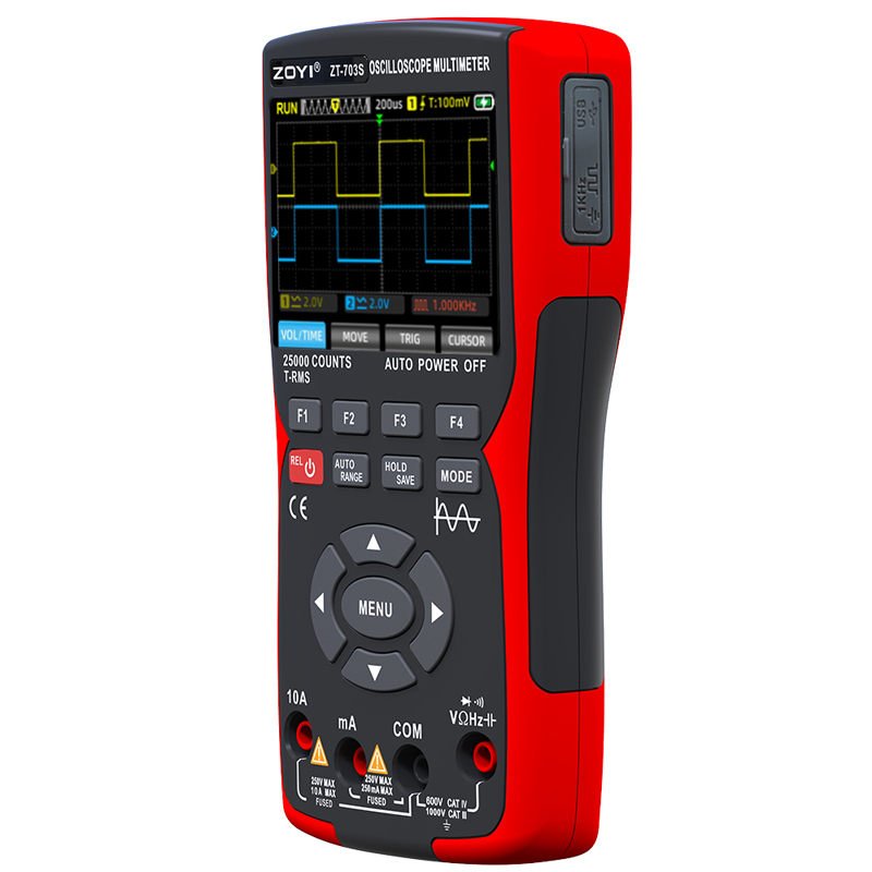 ZT-703S 3 In 1 Digital Oscilloscope With 50MHz Bandwidth, Dual