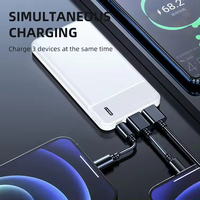 Batterie externe ultra-mince 10000 mAh avec écran LED, double sortie USB, vente en gros, pack de batterie portable, prise en charge du logo personnalisé