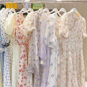 Vestido Casual de Verano Estilo Coreano para Mujer, con Decoración Floral y Geométrica de <span class=keywords><strong>Encaje</strong></span>, Mini Vestido con Cuello en V, Manga Corta, Largo hasta la Rodilla, Estampado Floral - Product Image 5