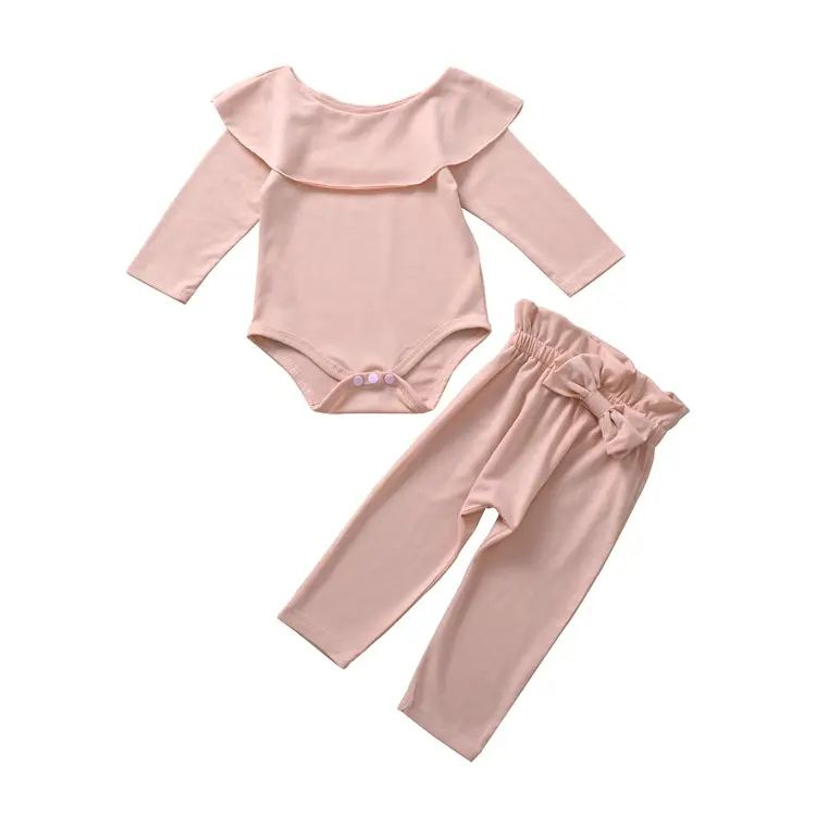 Custom Style New Born 3-9 Months 100% Cotton Baby Clothing Sets Clothes