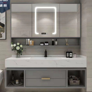 Rias Kamar Mandi Pvc Berkualitas Tinggi Terpasang Di Dinding dengan Rak - Product Image 4