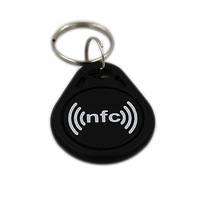 Porte-clés électronique de contrôle d'accès personnalisé en ABS, porte-clés RFID en PVC, étiquette de clé LF HF NFC, porte-clés mini-étiquette 125 Khz 13.56 MHZ RFID