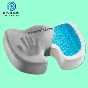 PT Top Seller Oem Seat Cushions For Office Chairs Ergonomic Orthopedic Memory Foam Cooling Coccyx Gel Seat Cushion