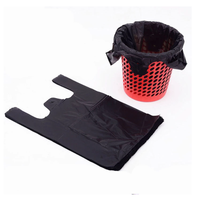 Usine directe taille et style personnalisés t-shirt noir écologique sac à ordures sac poubelle en plastique sacs de doublure de poubelle doublures de poubelle