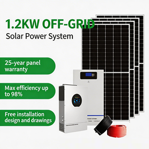 Système <span class=keywords><strong>solaire</strong></span> photovoltaïque distribué <span class=keywords><strong>de</strong></span> 1,2 kW hors réseau, solution <span class=keywords><strong>de</strong></span> stockage d'énergie équilibrée en carbone, fourni par un fabricant professionnel - Product Image 1