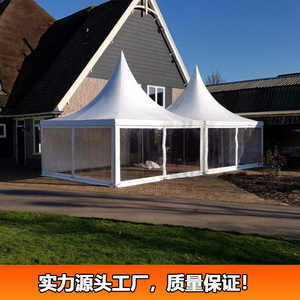 Carpa Pagoda para Fiestas al Aire Libre 4x4m, Estructura de Aleación de Aluminio, Tela de Poliéster Impermeable, Apertura Rápida, Tipo Extendido, Carpa para Bodas de Verano - Product Image 5