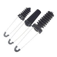 Penjepit Kabel Fiber PA300 4-6mm FTTH, Penjepit Tegangan Berinsulasi, Fitting Tarik Berbentuk Wedge, Penjepit Jangkar Tetap untuk Optik