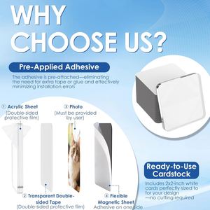 Aimant de réfrigérateur en acrylique transparent sur mesure, durable, écologique, étanche, porte-photo, cadeau promotionnel en gros - Product Image 3