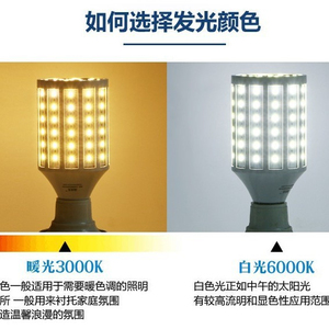 Bombilla LED Tipo Maíz, Base E27, 2700K, Blanco Cálido Suave, SMD2835, Plástico, 50000H de Vida Útil, CA 110V, Certificación CE, 2 Años de Garantía, CRI80, 240-3600 - Product Image 3