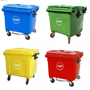 660L/1110L plastik konteyner logo çöp tenekesi çöp konteyneri