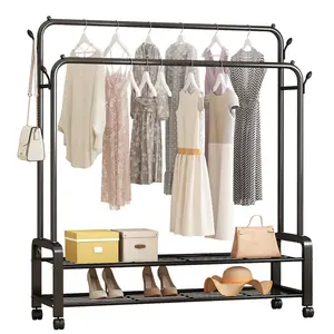 Tendedero de Ropa de Acero de Doble Capa Personalizado, Plegable, para Armario y Sala de Estar, con Soporte Resistente - Product Image 2