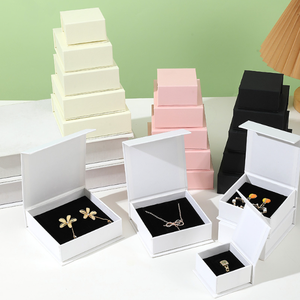 Free Sample Classic Jewelry Box Custom Logo Magnetic <b>Rings</b> Necklace Packaging Boxes Custom Size Flip Gift <b>Storage</b> Case Wholesale - Product Image 2
