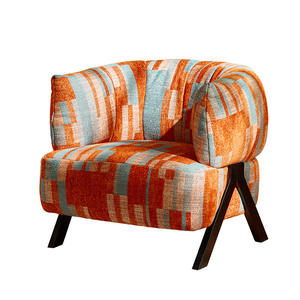 Nordic Style Single Sofa Chair Soft <b>Fabric</b> <b>Retro</b> Casual Living Room Furniture For Bedroom Balcony Small Apartment - Product Image 1