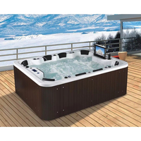 Fourniture de soufflerie d'aromathérapie en acrylique personnalisé de haute qualité en gros 6 personnes Massage Whirlpool Outdoor Spa Hot Tub