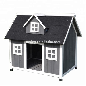 Sağlam ahşap köpek evi asimetrik köknar ahşap büyük/ekstra büyük köpek evde beslenen hayvan ev - Product Image 5