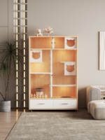 Villa pour chat interactive moderne de luxe avec fenêtre d'observation, construction en bois imperméable, pour chats d'extérieur et petits animaux, grand espace