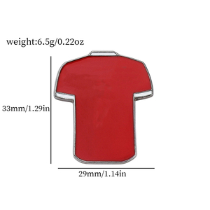 Spilla in Metallo Commemorativa a Forma di Maglia con Distintivo Stella del Calcio Mondiale - Product Image 6